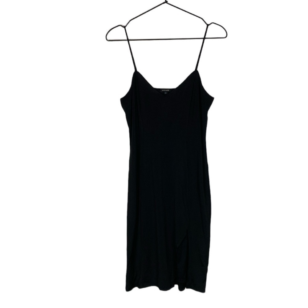 River Island, black slit dress